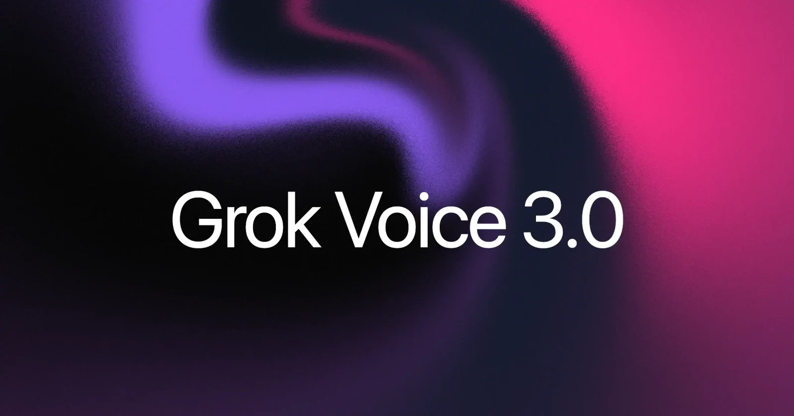 Grok Voice 3.0 official announcement graphic.