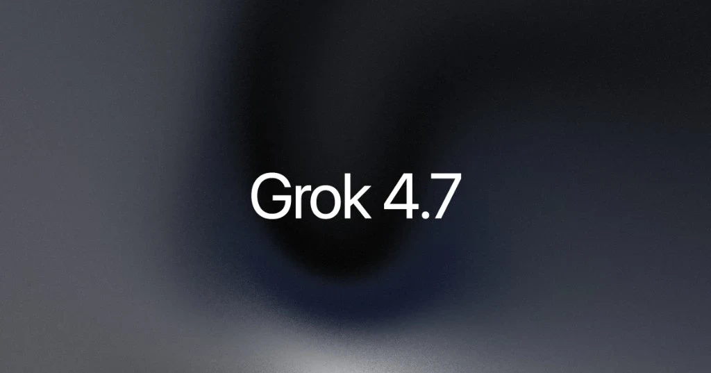 Grok 4.7 official model announcement graphic.