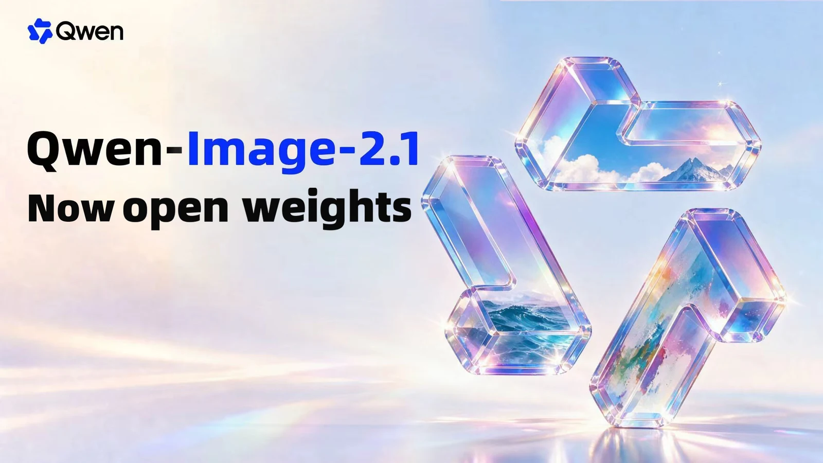 Qwen-Image-2.1 official image generation and editing release graphic.